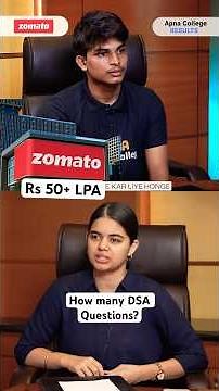 How he got selected in Zomato - DSA preparation