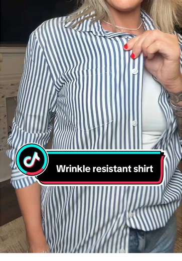 OK, a wrinkle resistant shirt yes please because who has time to iron all the time. #wrinklefree #tiktokshopstockup #tiktokmademebuyit #oldmoneyaesthetic