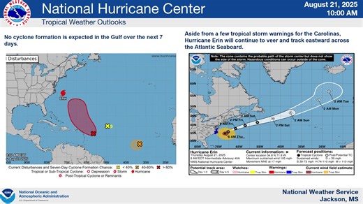 Here is a look at our weekly weather briefing for Thursday August 21st, 2025. | US National Weather Service Jackson Mississippi