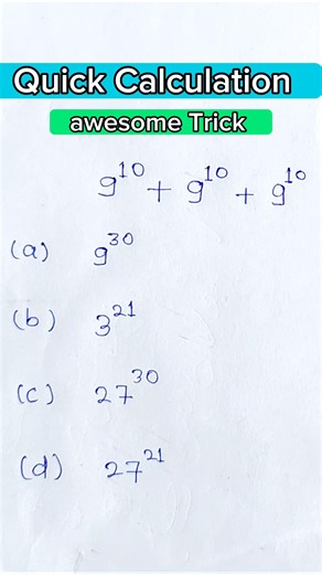 How to Add Exponents Fast #education #maths #math #mathtricks