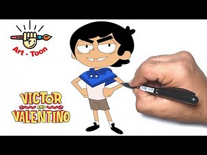 how to draw Victor from Victor and Valentino step by step easy