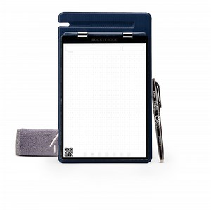 Rocketbook Orbit Smart Reusable and Sustainable Legal Pad - Blue - Executive Size Eco-friendly Notepad (6.75” x 10.71”) - Lined & Dot-Grid Pages