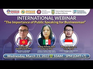 INTERNATIONAL WEBINAR : The Importance of Public Speaking for Businessman