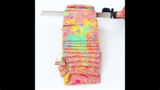 Satisfyingly Slicing Mixed Pink Color Sand