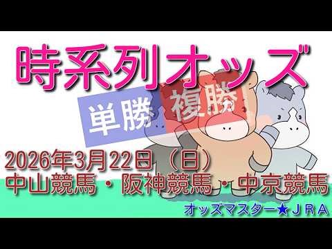 3/22(日)JRA 時系列オッズ 単勝 複勝 中山競馬・阪神競馬