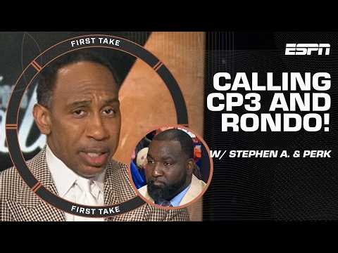 Stephen A. calls Chris Paul & Perk calls Rajon Rondo to settle a Finals Game 4 debate 📞 | First Take