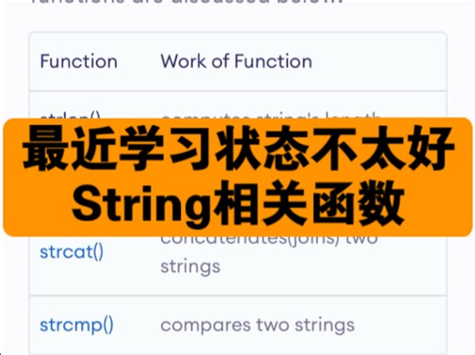 C语言学习 ｜ String相关的函数
