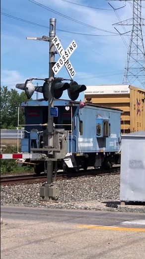 Best Train Whistle Ever!! Caboose On Train Blowing Whistle For Railroad Crossing In Sharonville Oh.