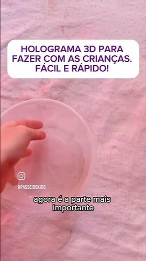 Ótima dica da @maedoreino! Ela ensina como fazer Holograma 3D no pote ou vasilha, usando acetato.