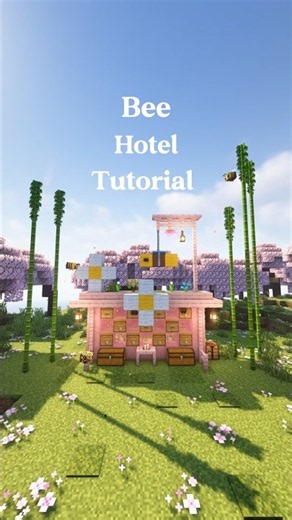 Minecraft Bee Hotel Tutorial 🐝 🌸#minecraftbuilding #minecrafttutorial #minecraft