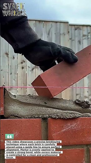 Perfect Brick Laying Technique 🧱 So Precise It’s Satisfying to Watch!