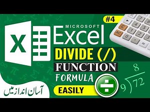 Microsoft Excel Division Formula ( / ) | Easy Method for Beginners #4 | Ayaz Tech Help