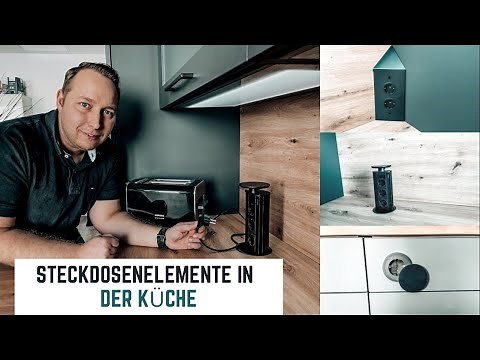 Sophisticated socket elements for your kitchen planning - built-in socket in the worktop