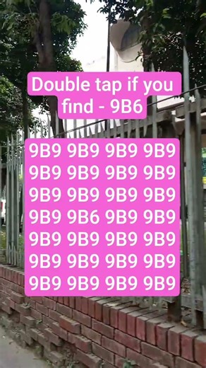 Observation Visual Test: 5 Seconds For You To Spot:9B6. Try Your Skills! #search #puzzle #shorts