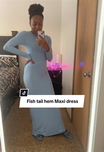 Look cute and put together with this fish tail hem maxi floor length dress #fishtaildress #maxidress #summerdresses #modestdress #petitefashion