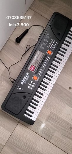 61 keys electronic piano...ksh 3,500 ❶【A keyboard piano for beginners】If you want your child to learn the basics of music, the piano is one of the best musical instruments to choose, the 61 keyboard piano is suitable for most of the music your child plays, different smart keys make it possible Sustain, vibrato, monochords, fingered chords, recording and more. ❷【Does your child like to sing?】 The piano keyboard have built-in speakers， so you can just turn it on and play, and the small keyboard wi