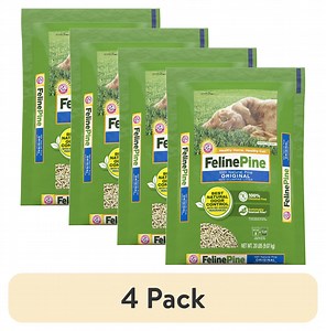 (4 pack) Feline Pine Original 100% Natural Cat Litter, 20 lb