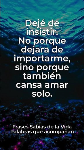Amar solo también agota | Una verdad que duele