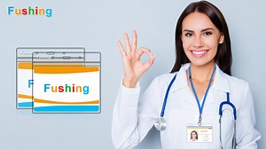 Watch Fushing Clear Waterproof Plastic Horizontal Badge Holders Name Tag Badge ID Card Holders on Amazon Live