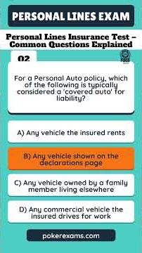 Personal Lines Insurance Test – Common Questions Explained