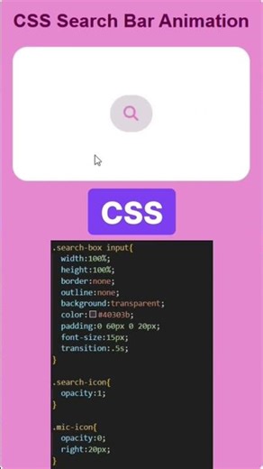CSS Search Bar Animation 🔍💻 | Learn Web Development #coding #developerrehan