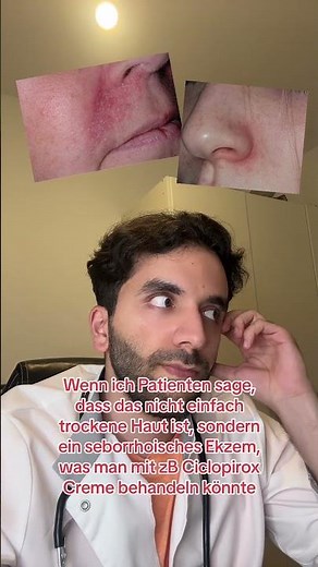 Das ist nicht einfach nur trockene haut, sondern ein seborrhoisches ekzem