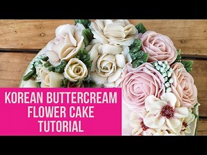 Korean Buttercream Flower Cake Tutorial