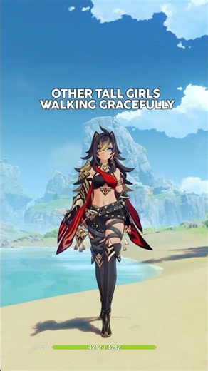 Arlecchino doesn't just walk, she commands the entire beach 😭💀 #genshinimpact #teyvat #genshin