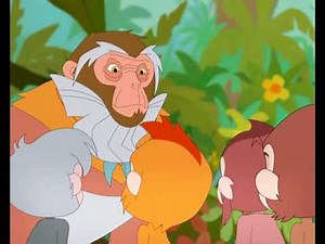 cartoon monkey tickled