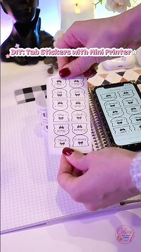 DIY Tab Stickers with Mini Printer #diy #miniprinter #hacks #aesthetic #easycraft #hobby #school