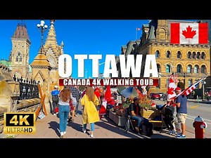 Ottawa Canada Saturday Walking Tour in 4K UHD (HDR) 60 fps Downtown