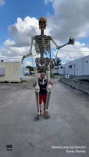 1M views · 1.1K reactions | A Florida man spent a month turning a giant skeleton decoration from Home Depot into a wearable puppet. 領 Here's how he did it: https://bit.ly/3lTCL99 | FOX 13 News - Tampa Bay | Facebook