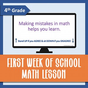 First Week of School Math Lesson 4th Grade - First Day No Prep Math Activities
