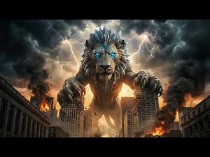 Alien Lion Kaiju Destroys Modern City | Ultra-Realistic Cinematic 8K