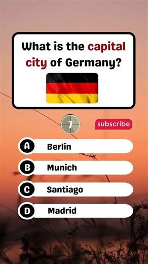 What is the capital city of Germany? 🤐#geographyquiz #brainteasers #triviachallenge