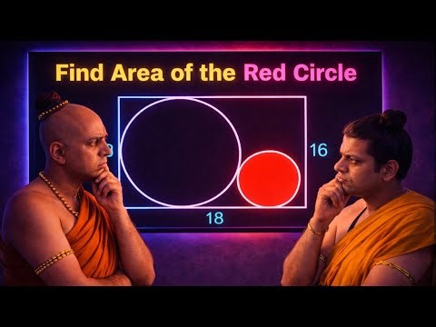 Find Area of the Red Circle | Geometry Olympiad Problems