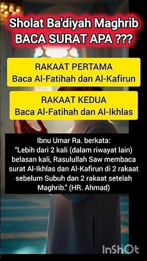 Bacaan Sholat Badiyah Maghrib #sholathajat #sholattahajud #doasetelahsholat #sholatwitir