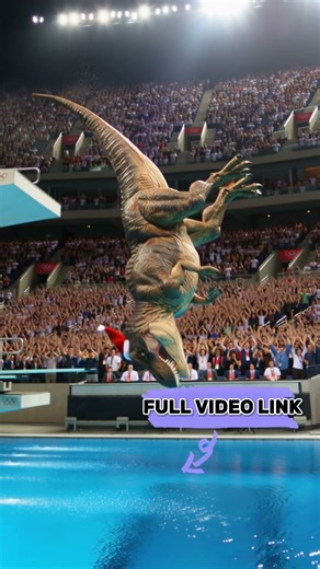 Majestic T-Rex Olympic Dive 🦖🎅 Epic Slow-Motion Splash in Stadium Glory #catlab