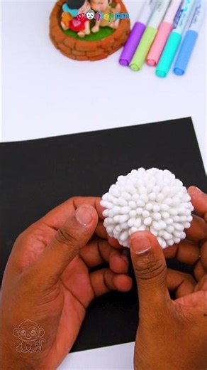 How to Make a Cotton Bud Sheep Craft Step by Step