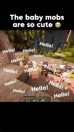 baby mobs are cute but... I ate them #minecraft