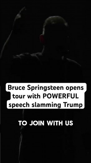 Bruce Springsteen’s POWERFUL speech slamming Trump #brucespringsteen #trump #democrats
