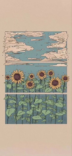 Artsy Sunflower Wallpaper for Nature Lovers
