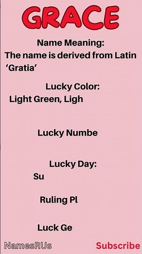 Grace Name Meaning #shorts #namemeaning #grace