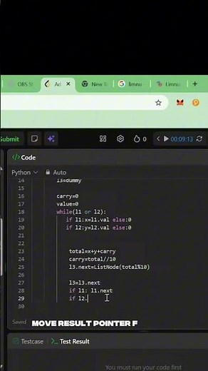 Adding Two Number Using LinkedList