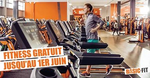 Les mois de MARS AVRIL MAI SONT OFFERTS pour toute inscription ! 🎉 Offre incroyable pour toute souscription d’un abonnement SMART ou DUO (12 mois) ! ➡️ Seulement les frais de dossier 19€99 Juin (premier mois payant à 19€99 ou 29.99€), sont à régler le jour de l’inscription pour profiter de l’offre. L’engagement minimum commence après la période gratuite, profitez-en ! Conditions sur www.basic-fit.fr (Offre non-cumulable avec l'offre de prévente) | Basic-Fit