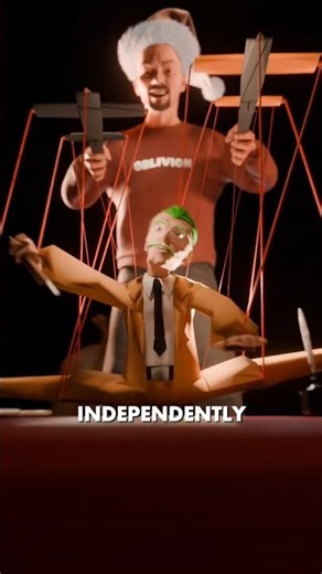 This Puppet Master’s Tool Is Next Level 😳🎭 Not Just a Wooden Cross 😳 #shorts #puppet #animation