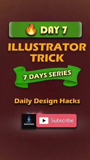 Day 7 | Object on Path | Illustrator Tutorial 2026 #shorts #youtube #zoshfinds