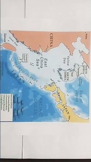 Map of East China Sea.(world Geography)