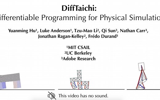 [ICLR 2020] DiffTaichi：基于Taichi的可微编程和可微物理引擎