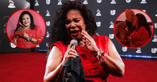 Eva Ayllón y la vez que se convirtió en la primera mujer peruana en recibir un Latin Grammy